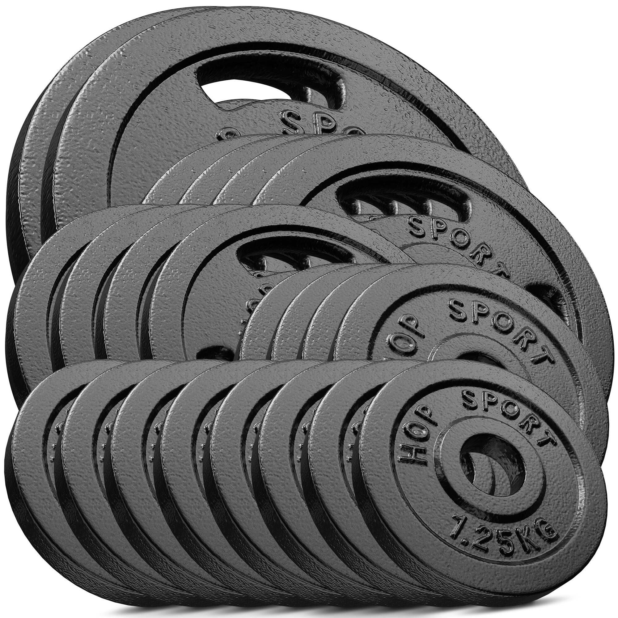 Sada litinových kotoučů 120kg (2x20 4x10 4x5 4x2,5 8x1,25) 1/7