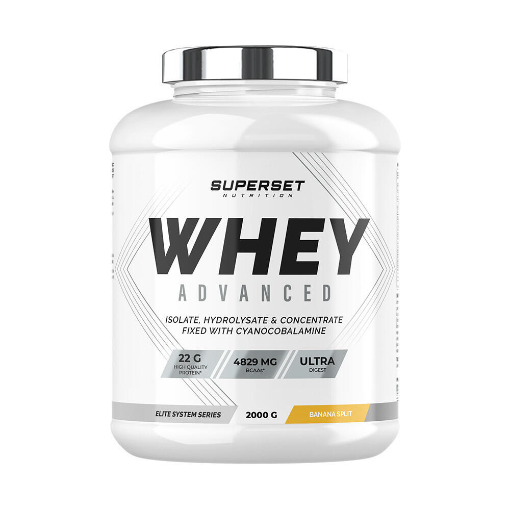 Superset Nutrition - Whey Protéine | 100% Whey Proteine Advanced (2kg) | Banana Split - Isolat De Whey - 2 Kg - Decathlon