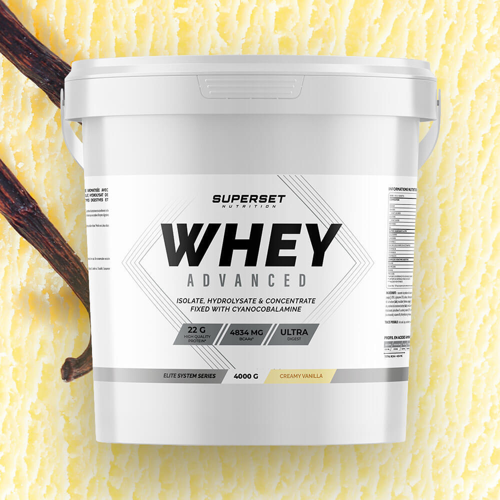 Superset Nutrition - Whey Protéine | 100% Whey Proteine Advanced (4kg) | Vanille Crémeuse - Isolat De Whey - 4 Kg - Decathlon