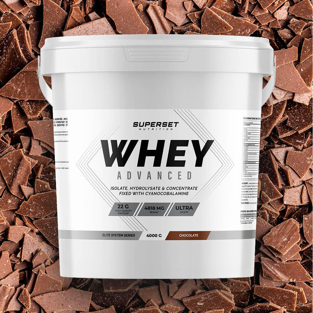 Superset Nutrition - Whey Protéine | 100% Whey Proteine Advanced (4kg) | Chocolat - Isolat De Whey - 4 Kg - Decathlon