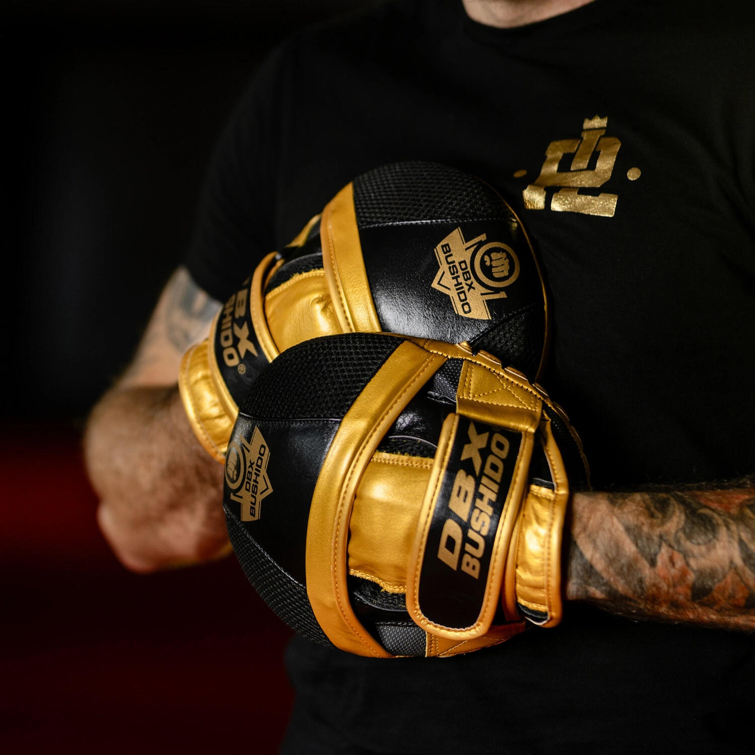 Łapy trenera ze skóry naturalnej - ProFighter - DBX Bushido 2/7