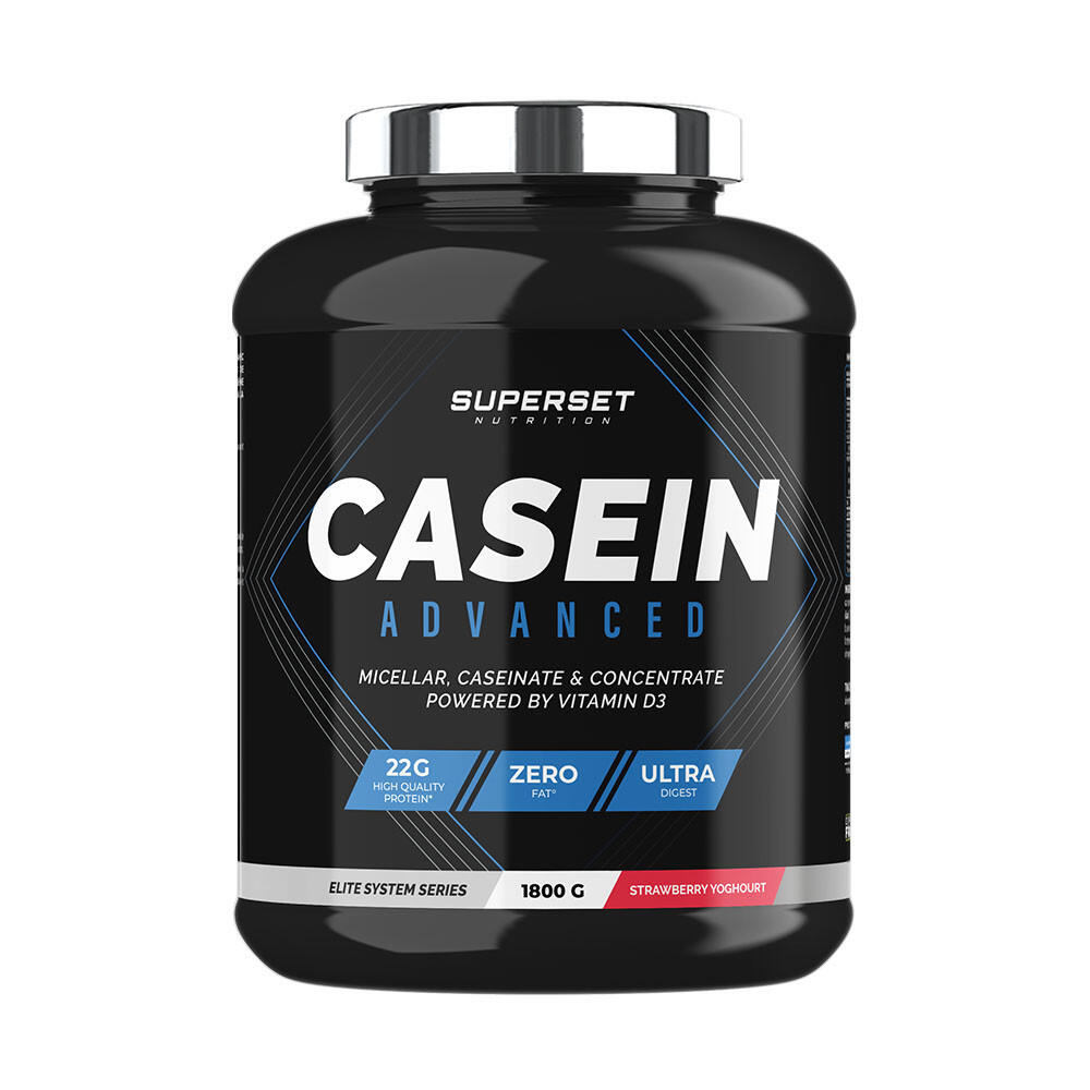 SUPERSET NUTRITION Caseine - 100% Caseina Avanzata (1,8 Kg) - Yogurt Alla Fragola