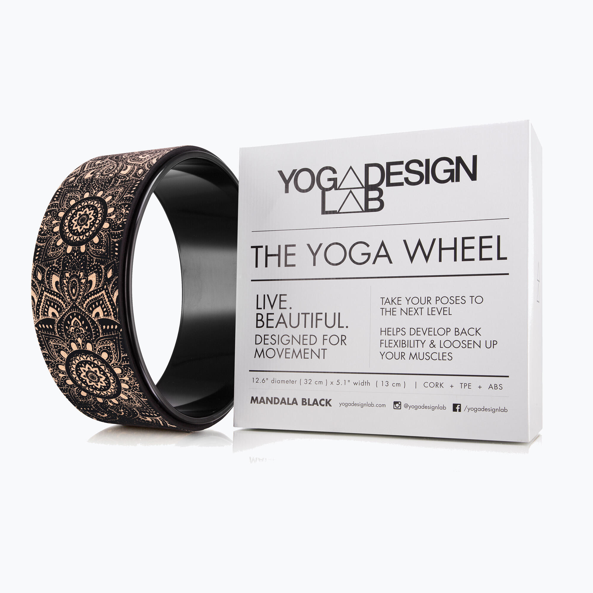 Rueda de yoga Yoga Design Lab - Mandala Black 5/5