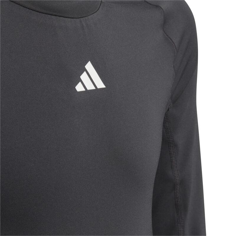 Tricou adidas Tech Fit Jr. Negru, mulat, mânecă lungă