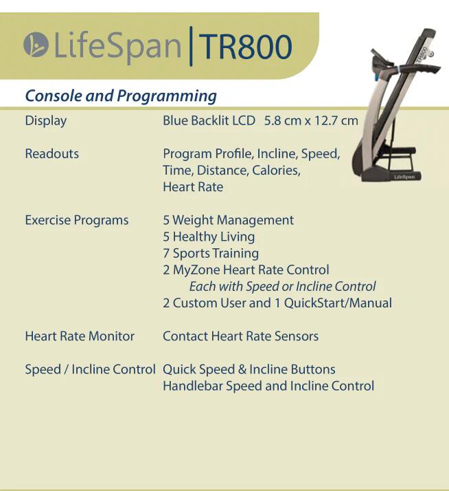 Tapis roulant fitness TR800 5/5