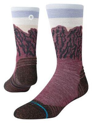 Stance the ridge licht wollen crew sokken bordeaux