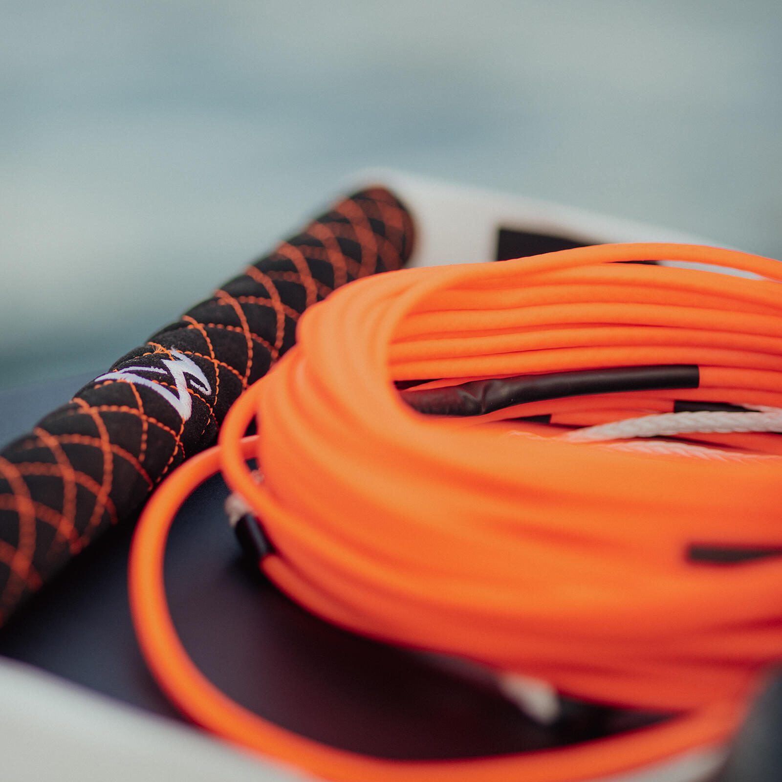 Leine Ten Wakeboard Wakeskate leichtes non-stretch Seil 7 Sektionen 80' orange 2/3