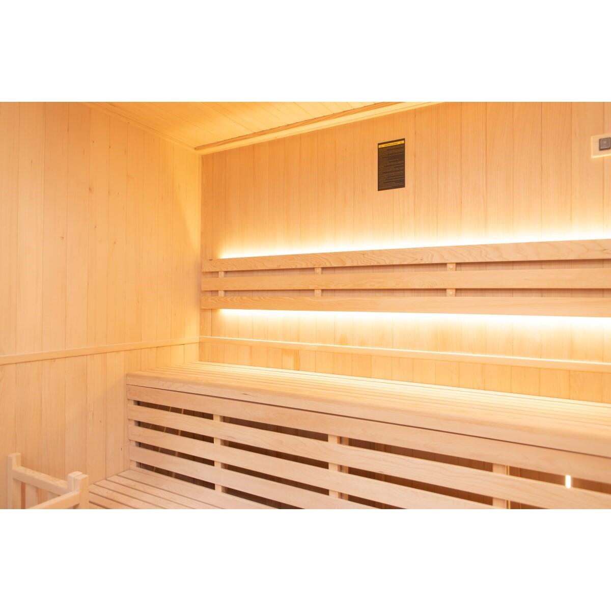 Sauna traditionnel Zen 6 places en épicéa du Canada, poêle et accessoires inclus 7/7