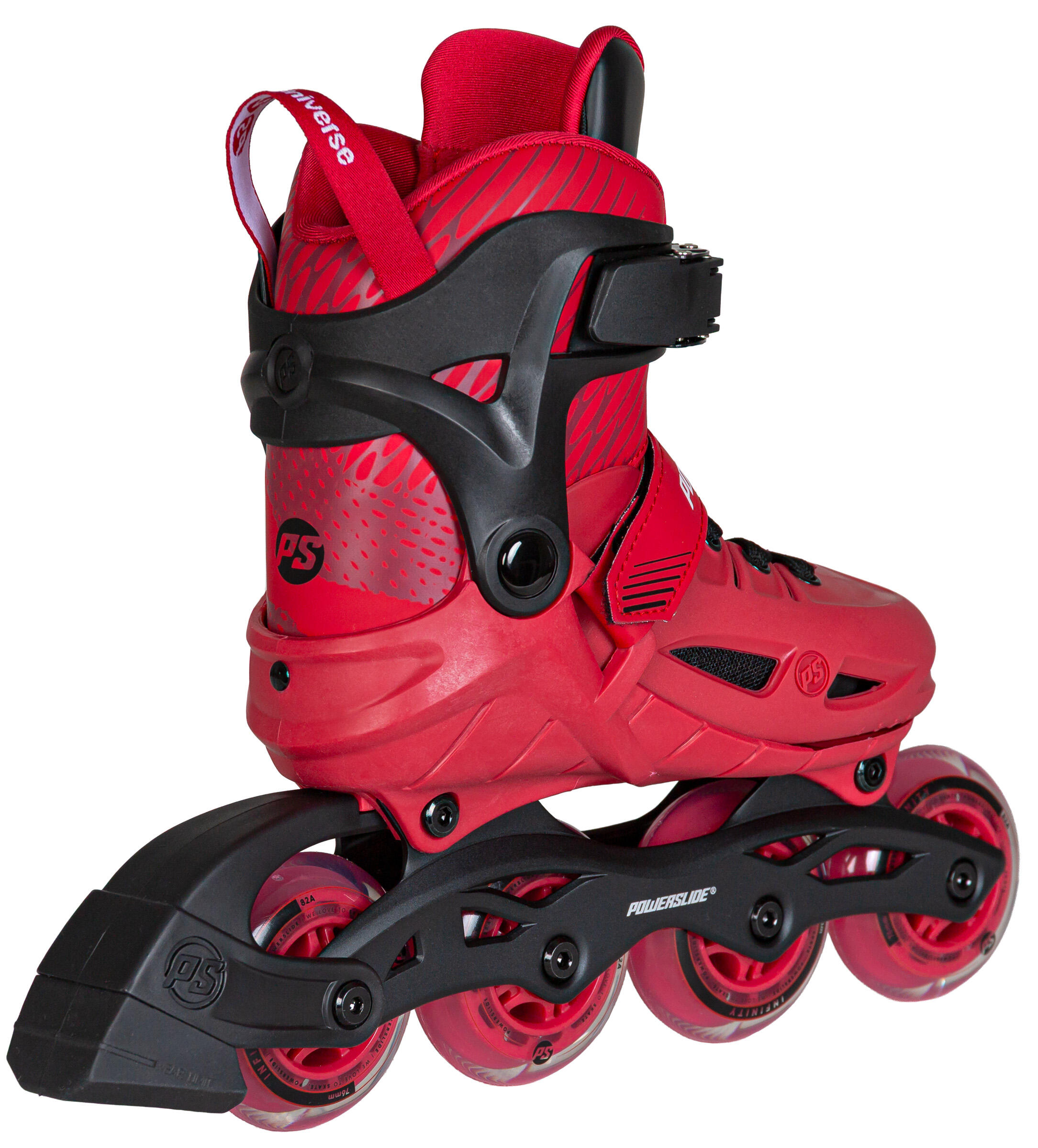 Patins em linha Powerslide Universe 4W Vermelhos Ajustáveis 3/6