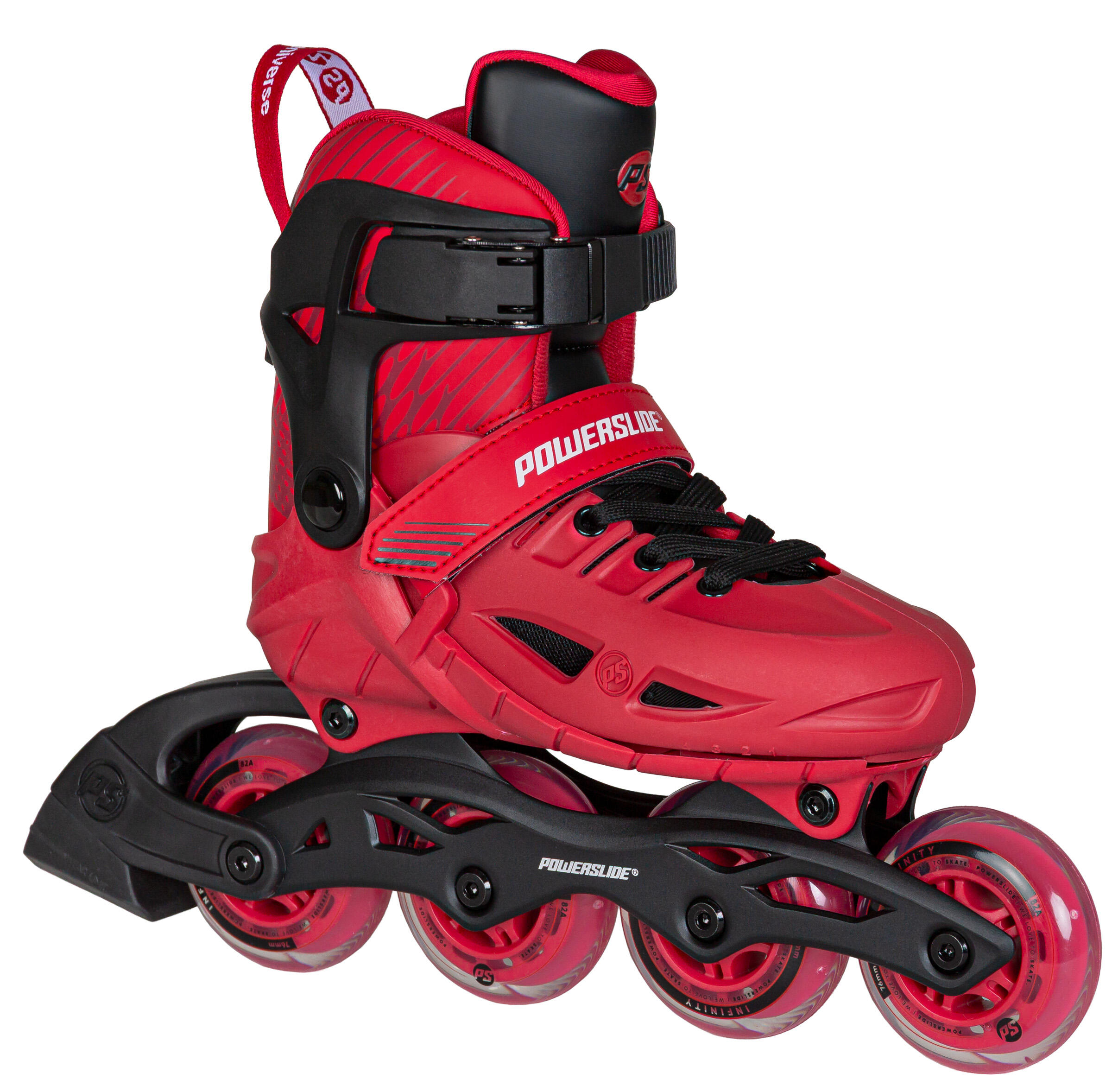 Patins em linha Powerslide Universe 4W Vermelhos Ajustáveis 2/6
