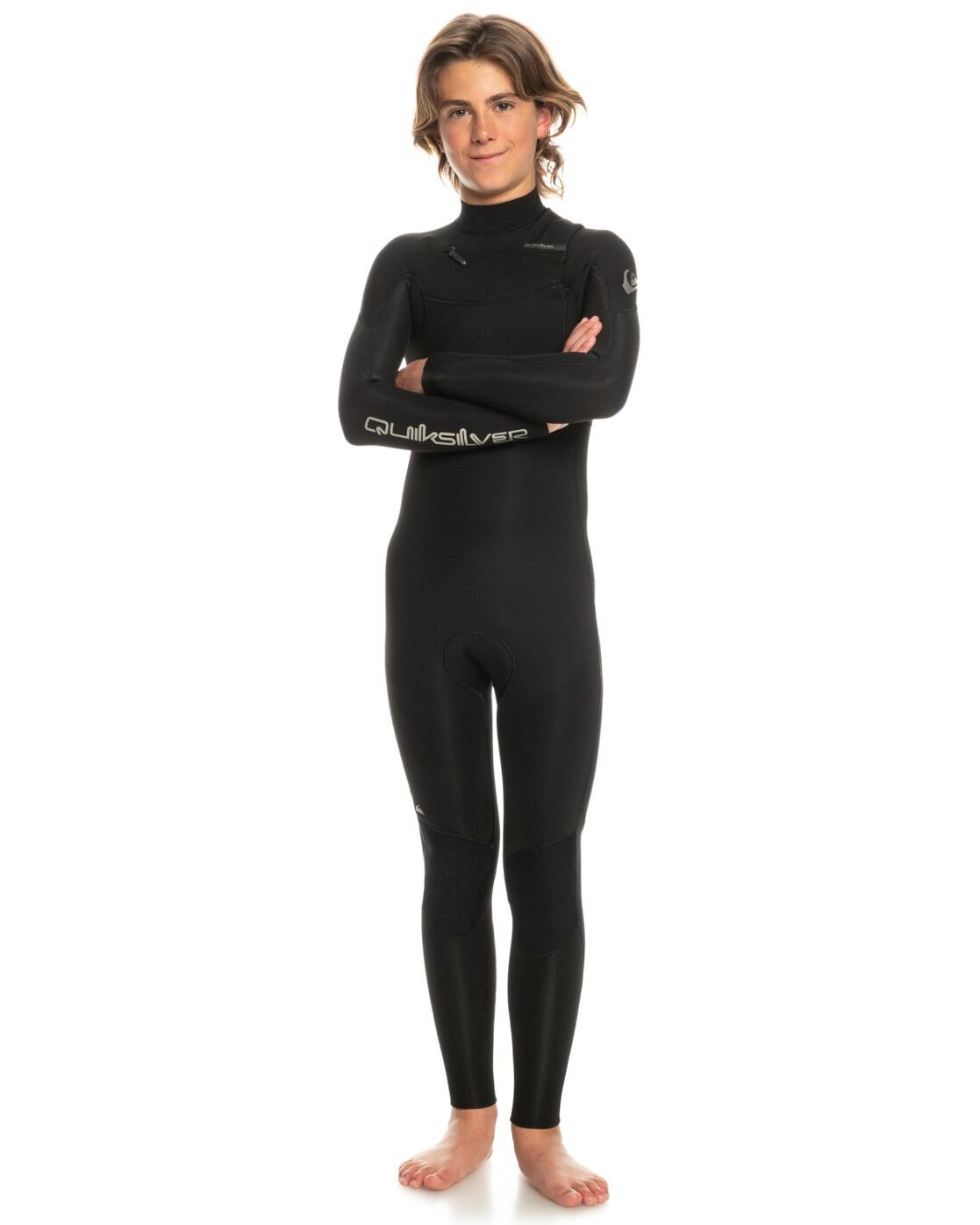 Combinaison de surf zip poitrine 3/2MM EVERYDAY SESSIONS Noir Garçon 4/4