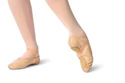 IDOL - Demi-pointe cuir insert toile stretch