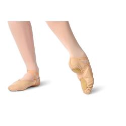 IDOL - Demi-pointe cuir insert toile stretch