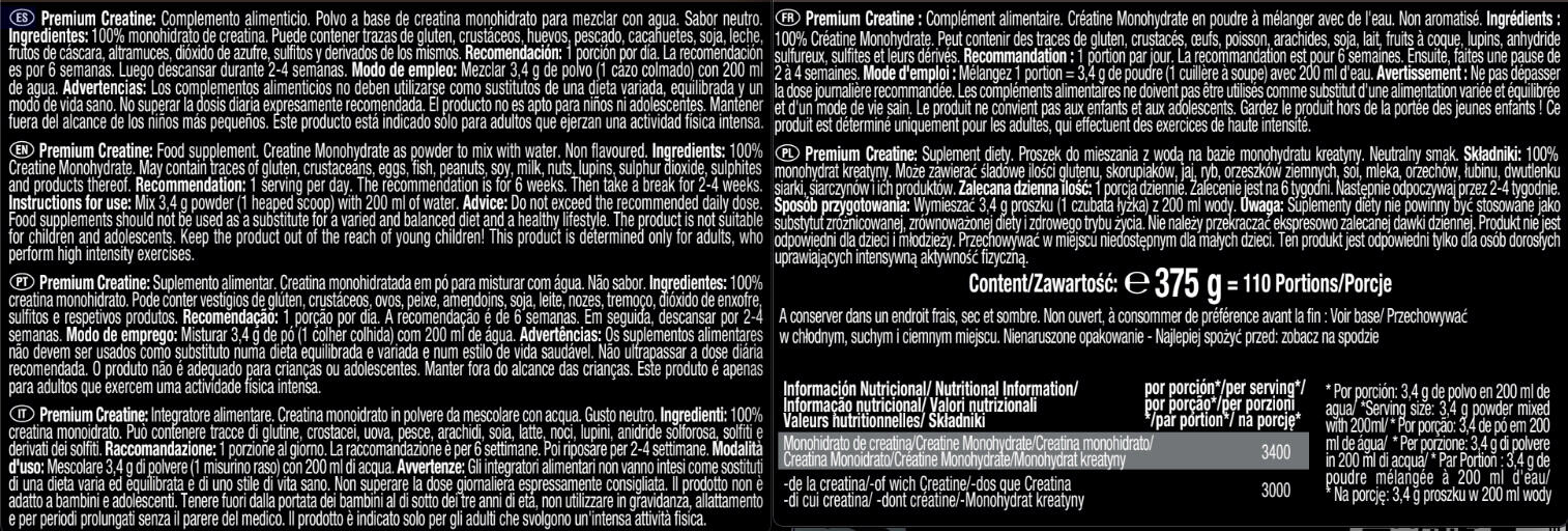 Créatine monohydrate - Premium Creatine 100% Creapure® - Saveur neutre 3/6