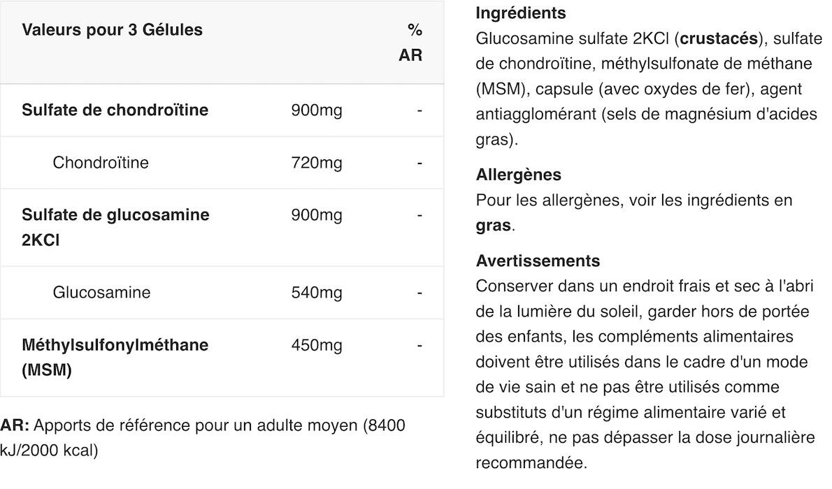 Glucosamine - Glucosamine Chondroitin Plus MSM - 120 Gélules 2/7