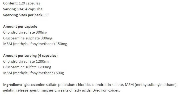 Glucosamine - Glucosamine Chondroitin Plus MSM - 120 Gélules 3/7