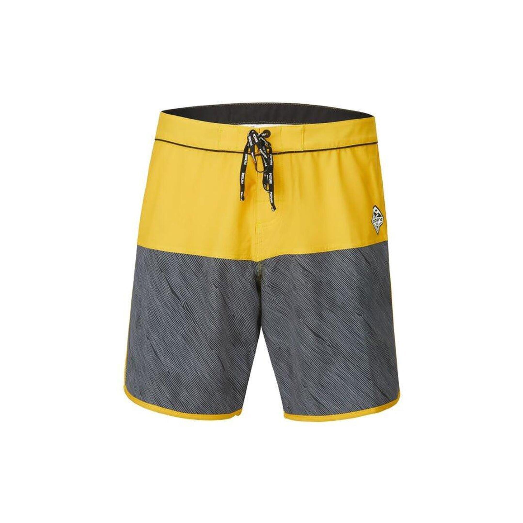 Picture - Andy 17 Wood Boardshort Homme - Boardshort - Gris|jaune - Decathlon