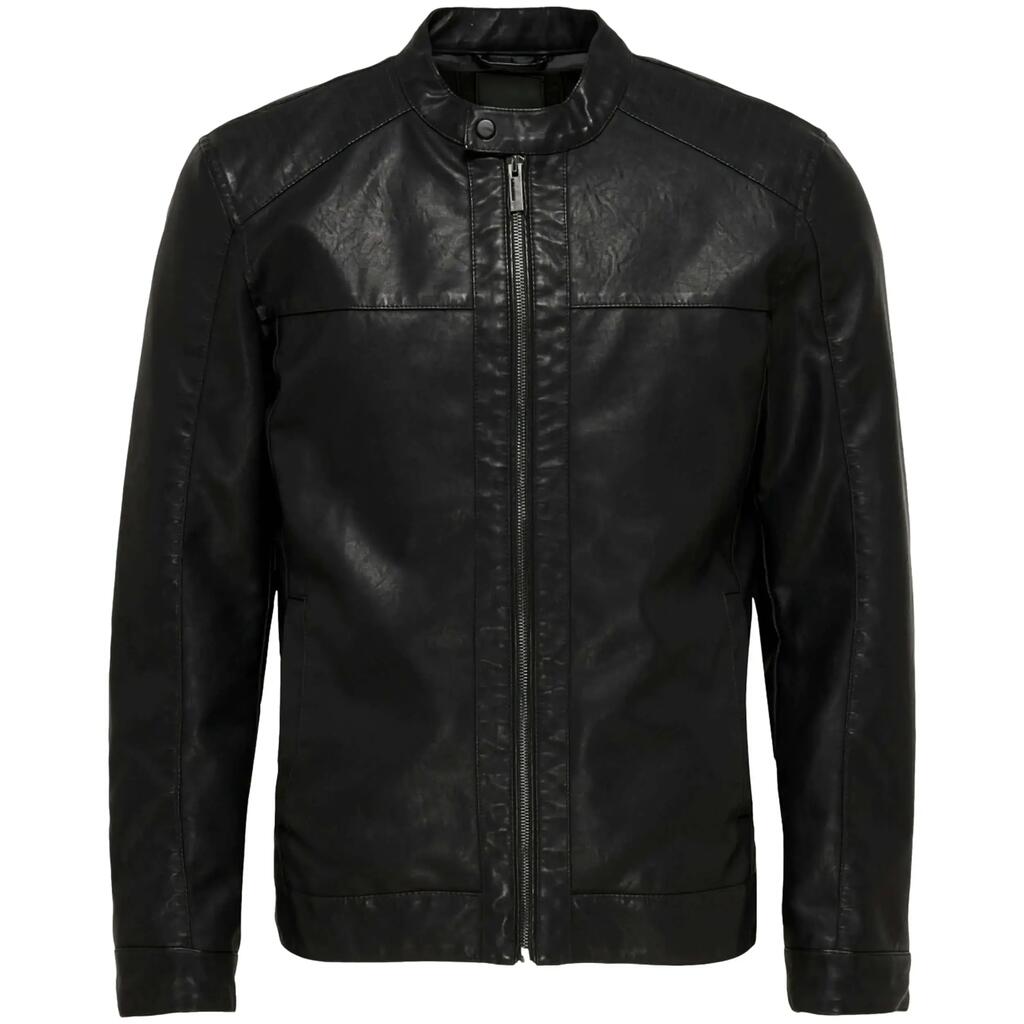 MIKE PU RACER JACKET OTW Uomo Nero