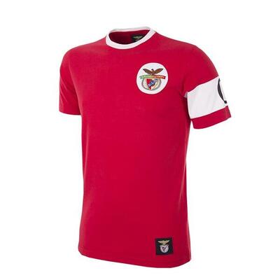 T-shirt - heren - sl benfica retro captain - korte mouw - rood