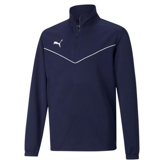 Puma Teamrise Sweatshirt 1/4 Zip Top Jr Bleu Enfant