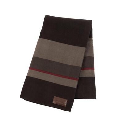 Kentucky - fleece deken - vierkante strepen zwart grijs - 140x160