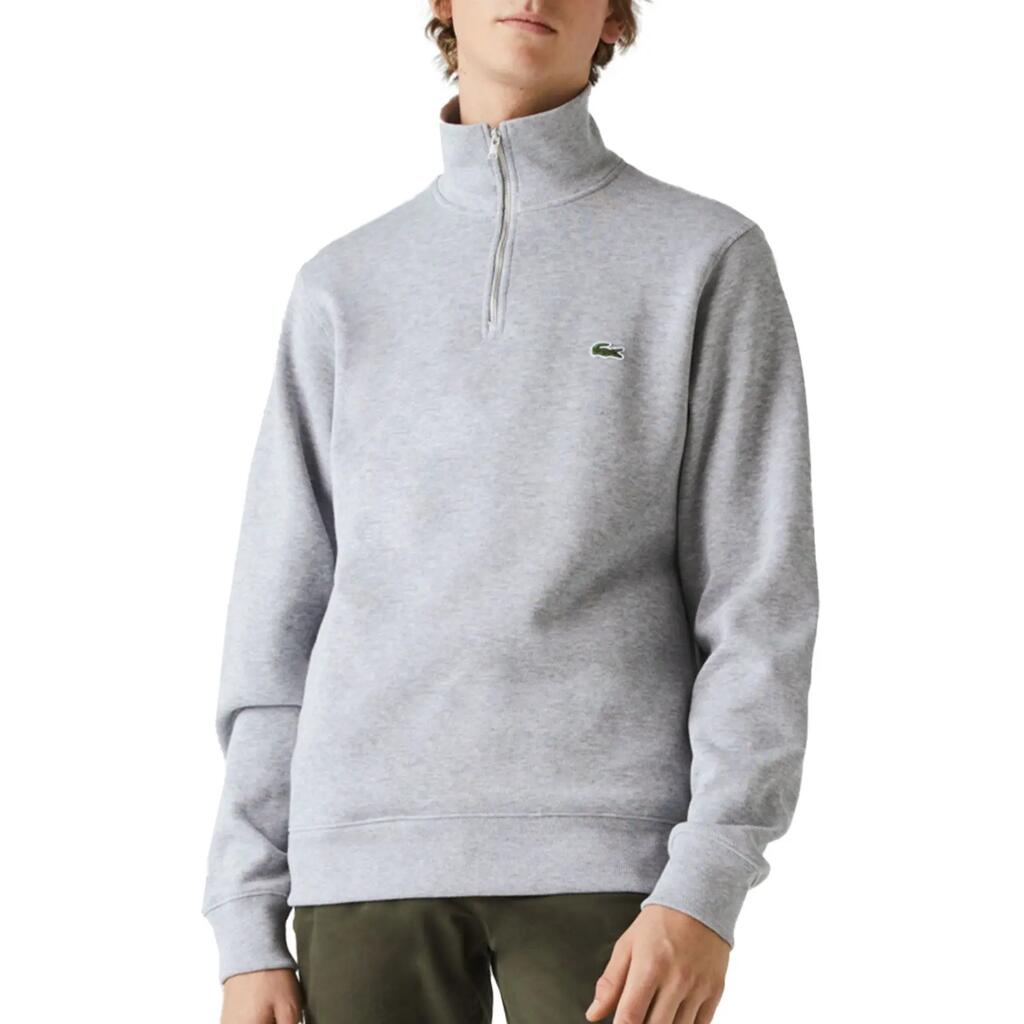 Mens Cotton Blend Quarter Zip Sweatshirt (Light)