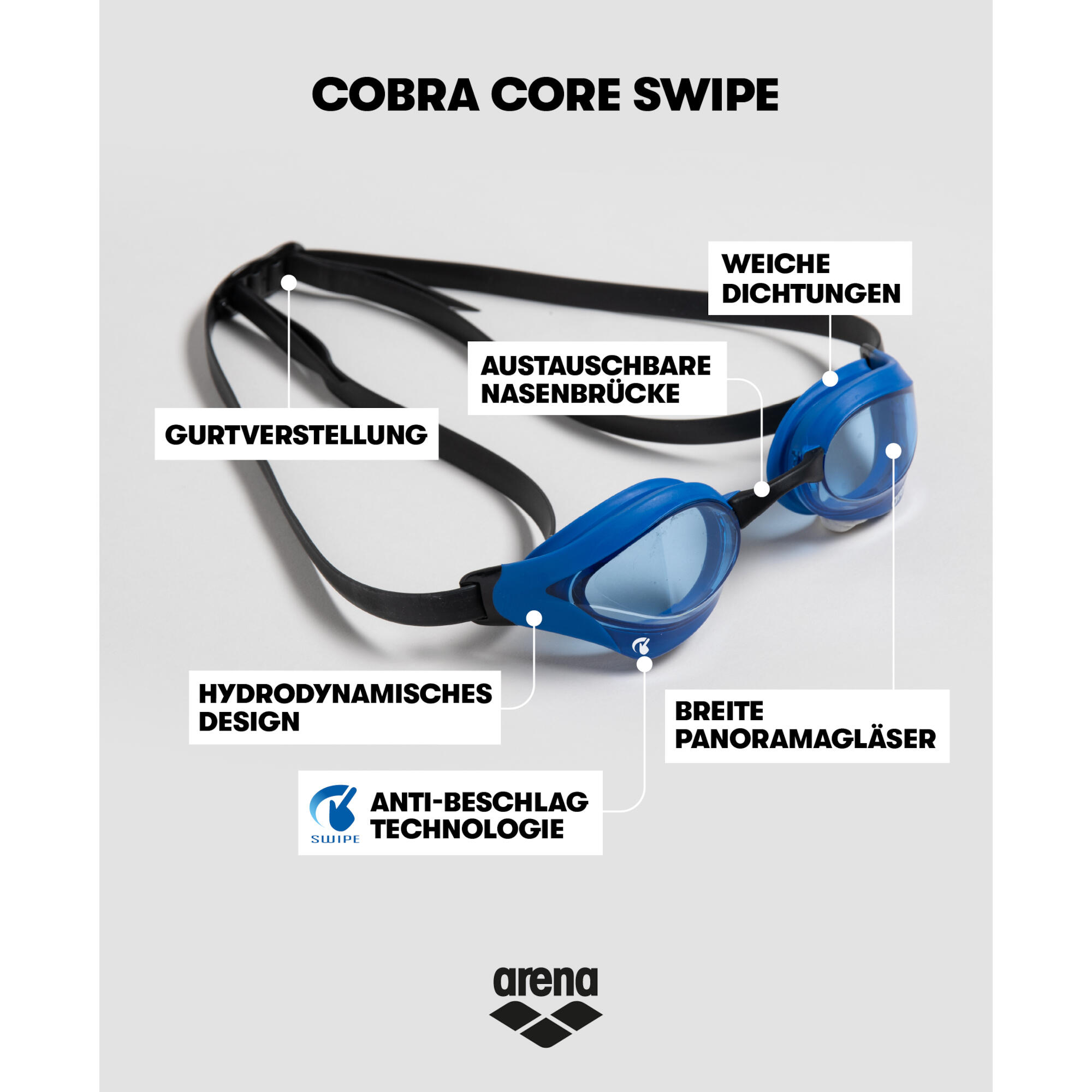 Review: Arena Cobra Edge Swipe Mirror - Zwembril
