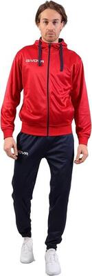 TUTA complete uomo ( acetato-poliestere) givova rosso/blu