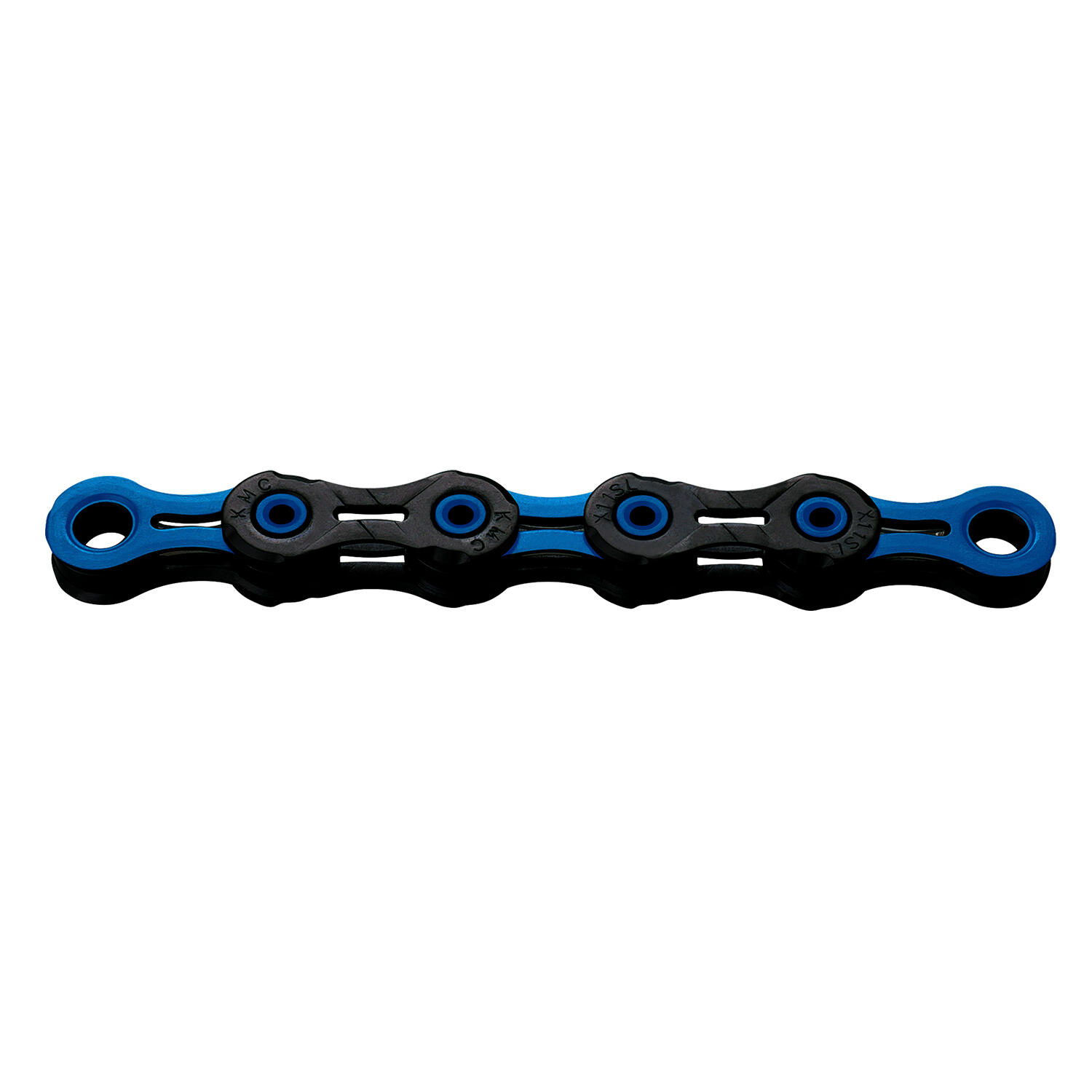 Chaîne KMC DLC11 WAXED 11 vitesses 118 maillons noir/bleu 7/7