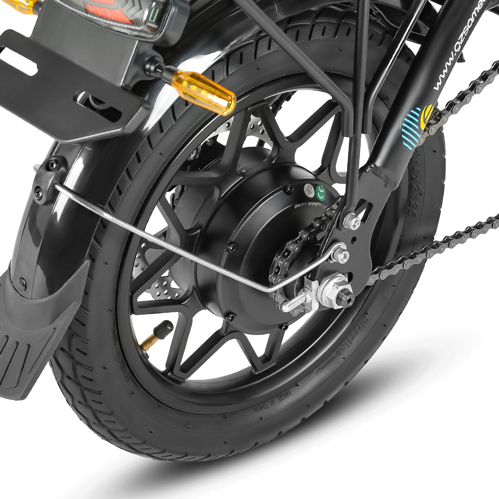Přenosné elektrické kolo Samebike YINYU14 s baterií 36V 7,8AH 4/7