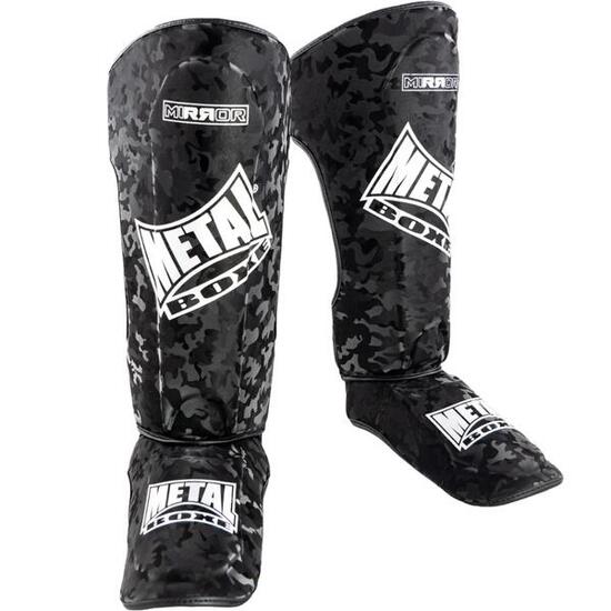 Metal Boxe Protège-Tibia Et Pied Mirror Xl