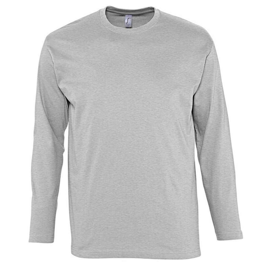 SOLS Mens Monarch Melange Long-Sleeved T-Shirt