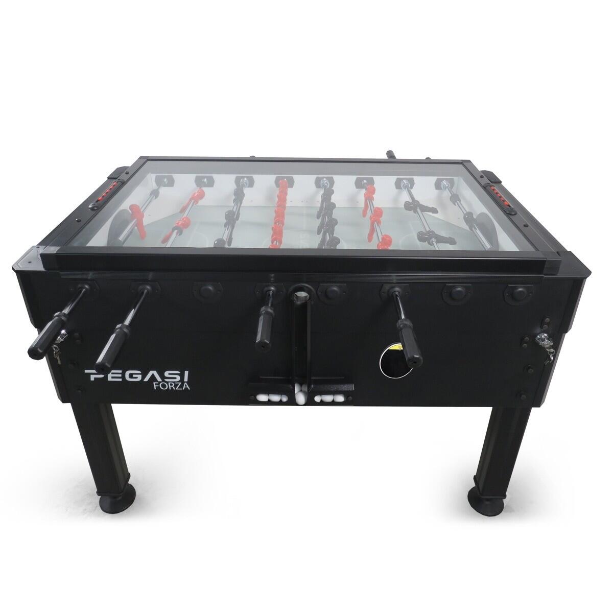 Kickertisch Pegasi | Forza Premium Black | Glasplatte | Cashless 4/5