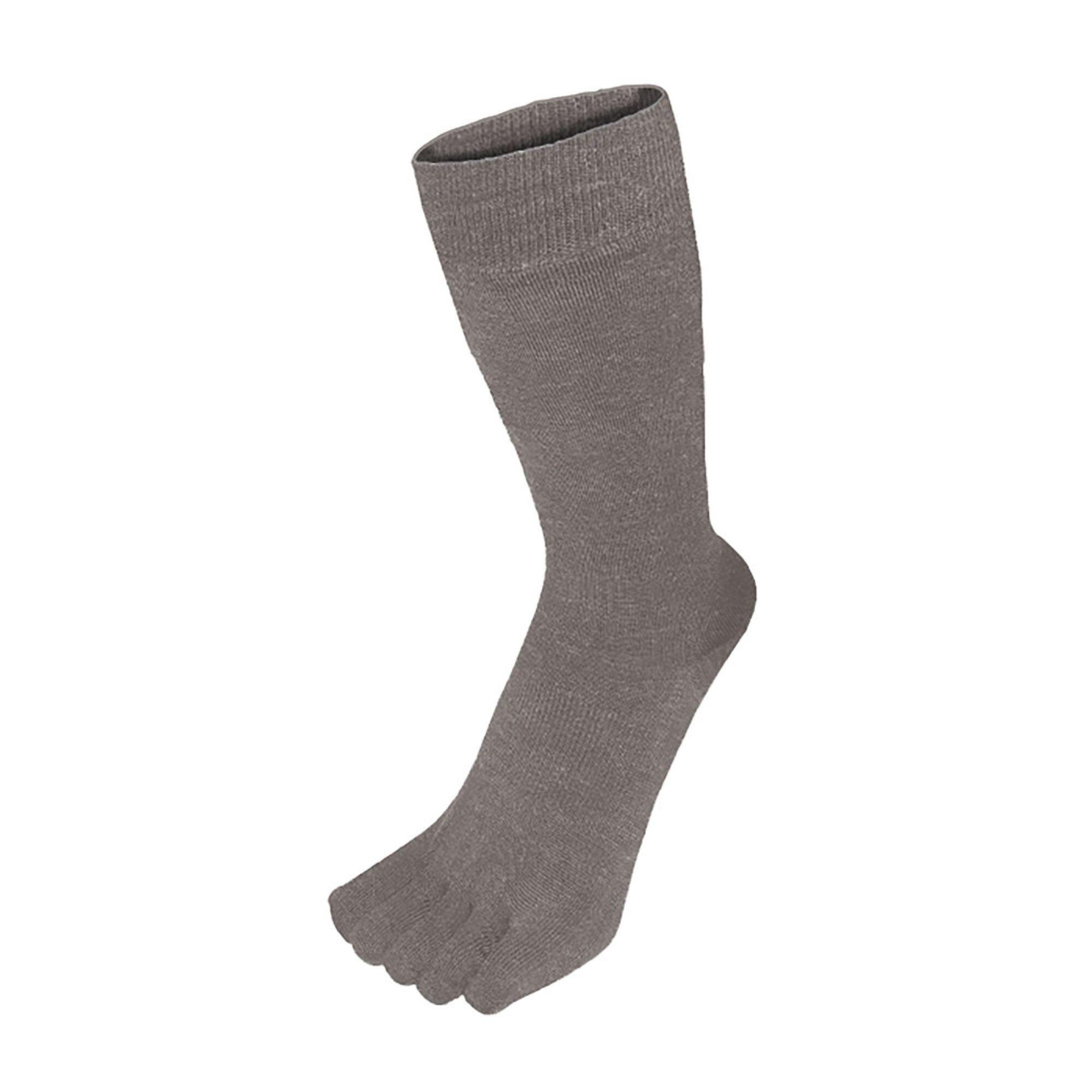 Unisex Toe Socks - 1 Pack Outdoor Wool Mid-Calf Toe Socks for Men and Women