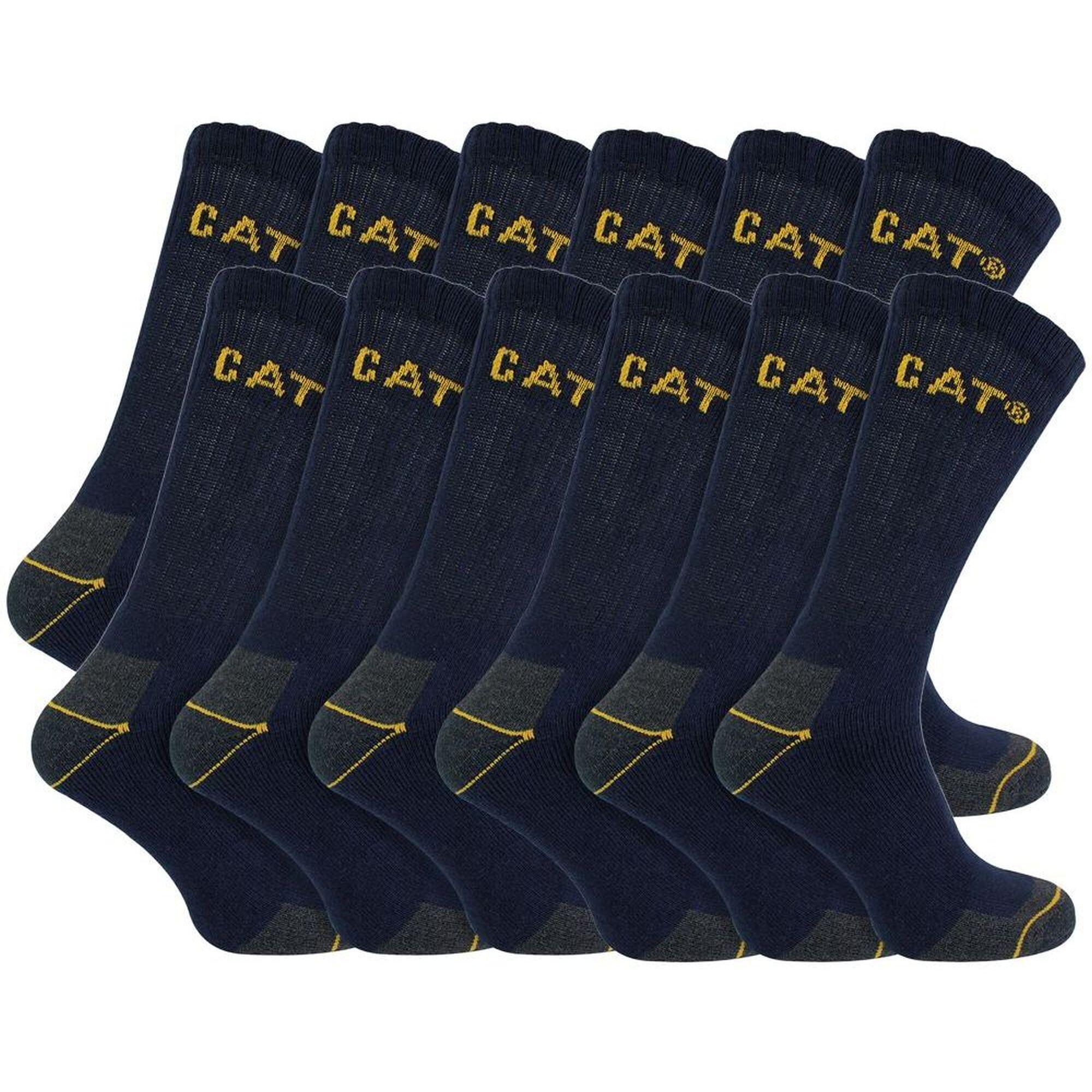 12 Pack Unisex Heavy Duty Work Socks for Steel Toe Boots