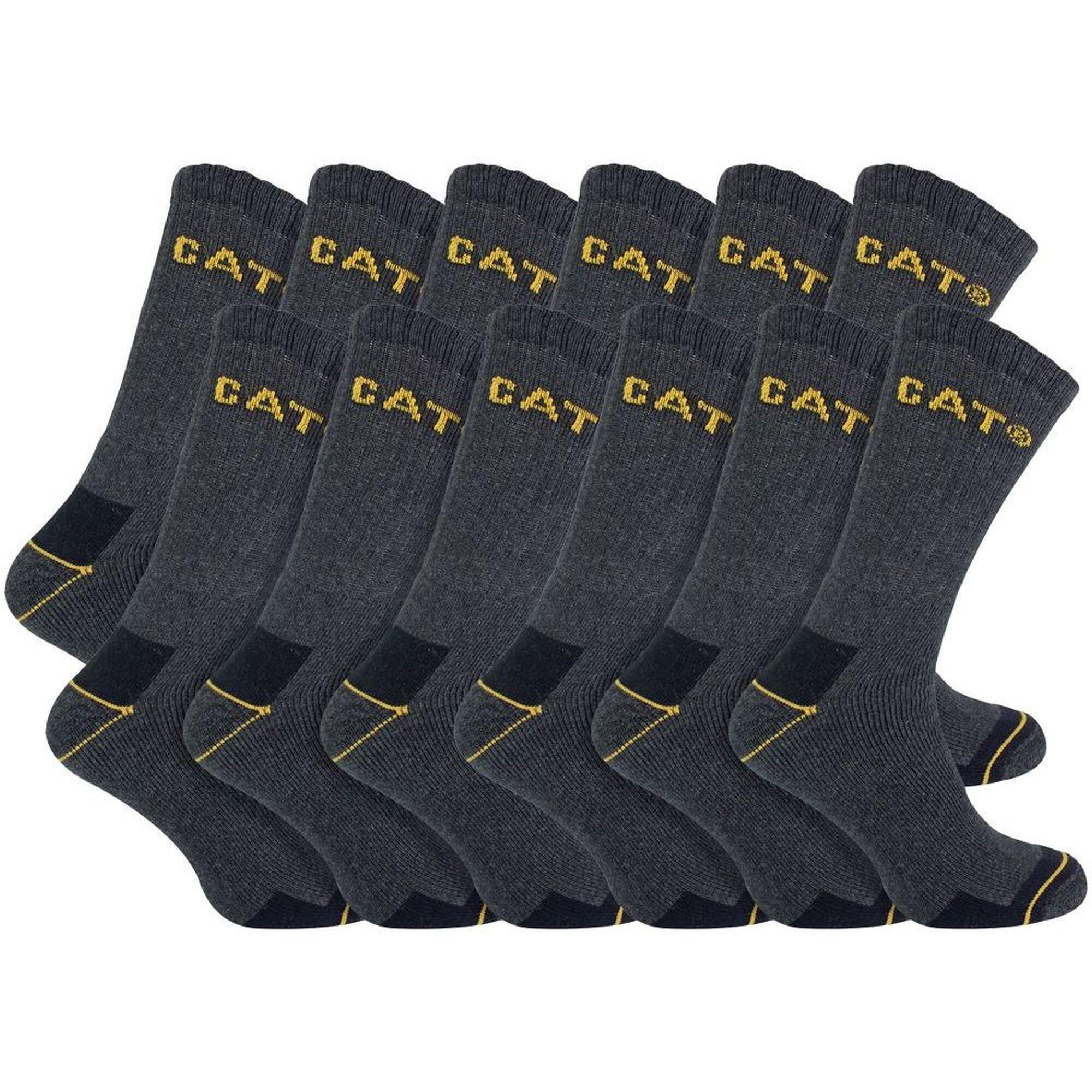 12 Pack Unisex Heavy Duty Work Socks for Steel Toe Boots