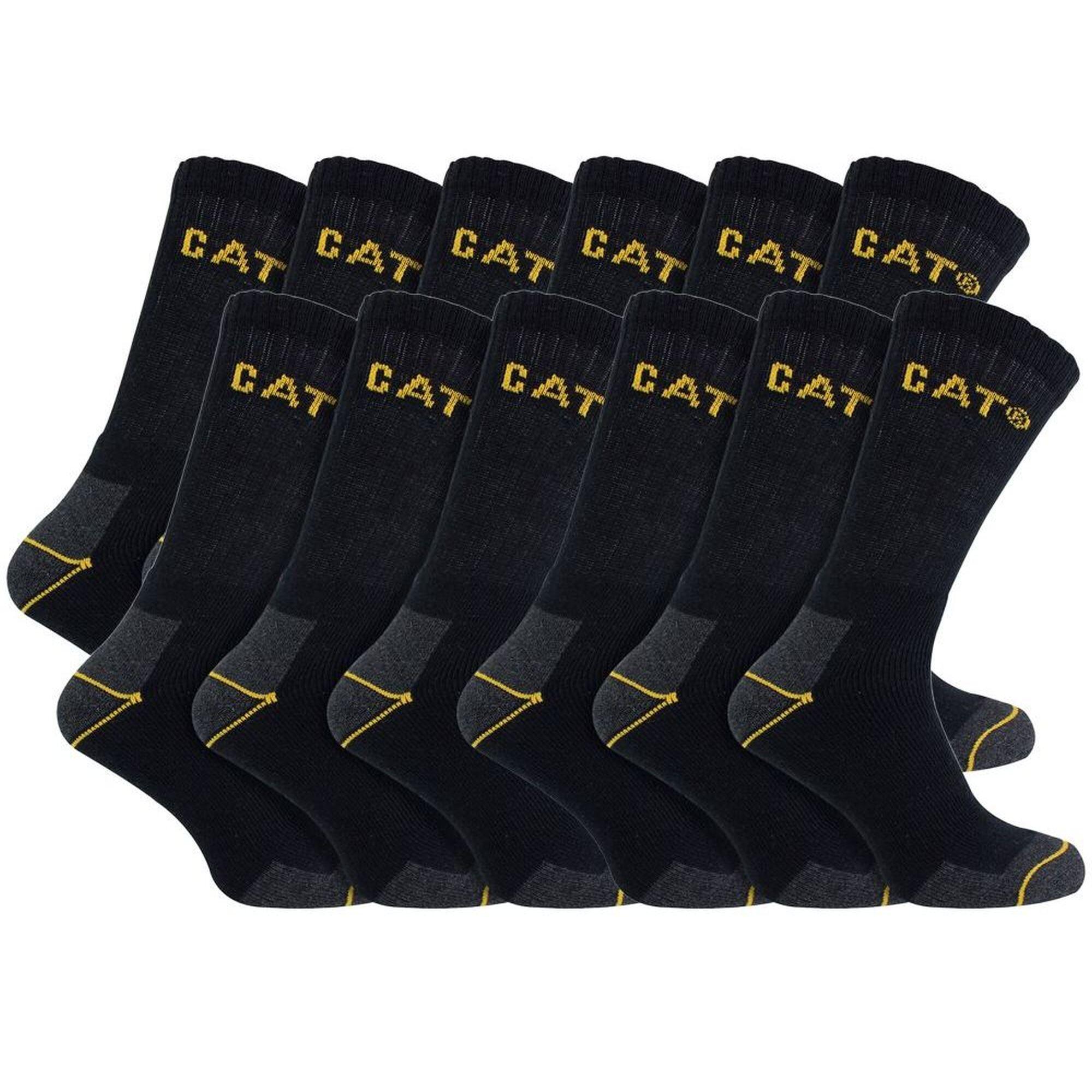 12 Pack Unisex Heavy Duty Work Socks for Steel Toe Boots