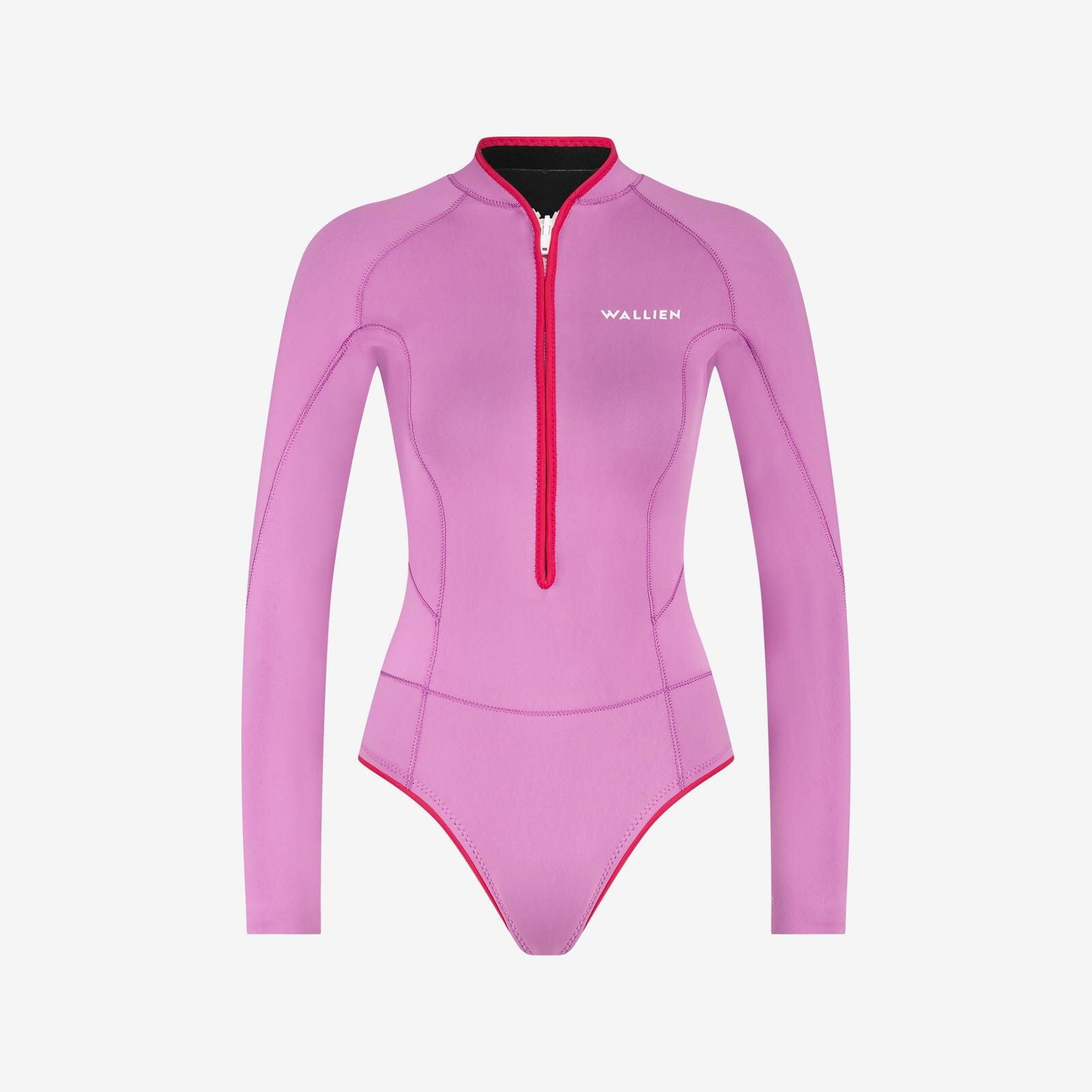 Premium shorty women's wetsuit for Surfing Kiting Swimming in Yulex - Pink