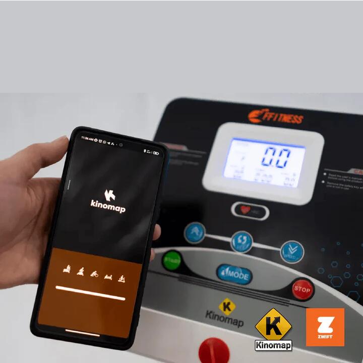 Tapis Roulant Elettrico Pieghevole 10 km/h con Bluetooth FF 4/7