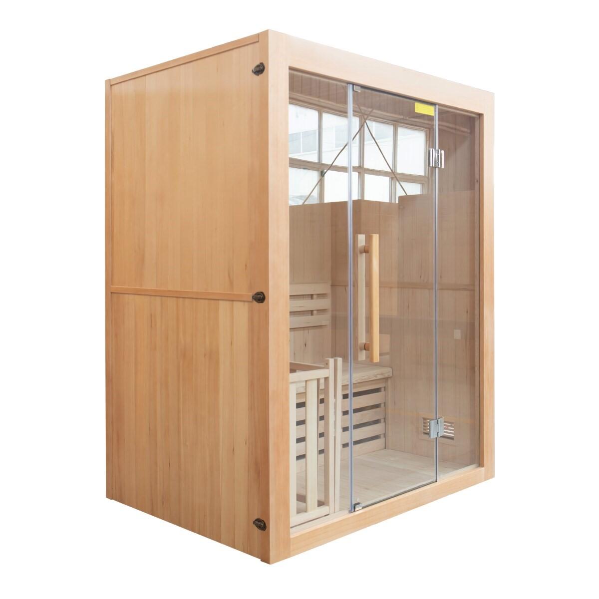 SENSE 3 lugares – Sauna tradicional em abeto com fachada panorâmica de vidro 5/7