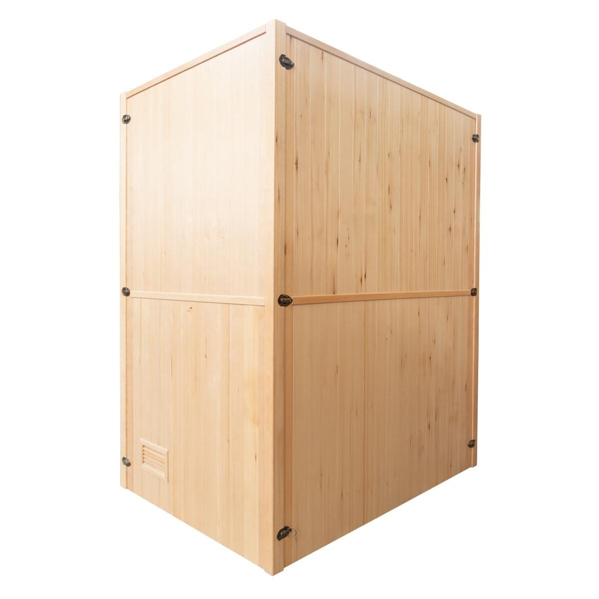 SENSE 3 lugares – Sauna tradicional em abeto com fachada panorâmica de vidro 7/7