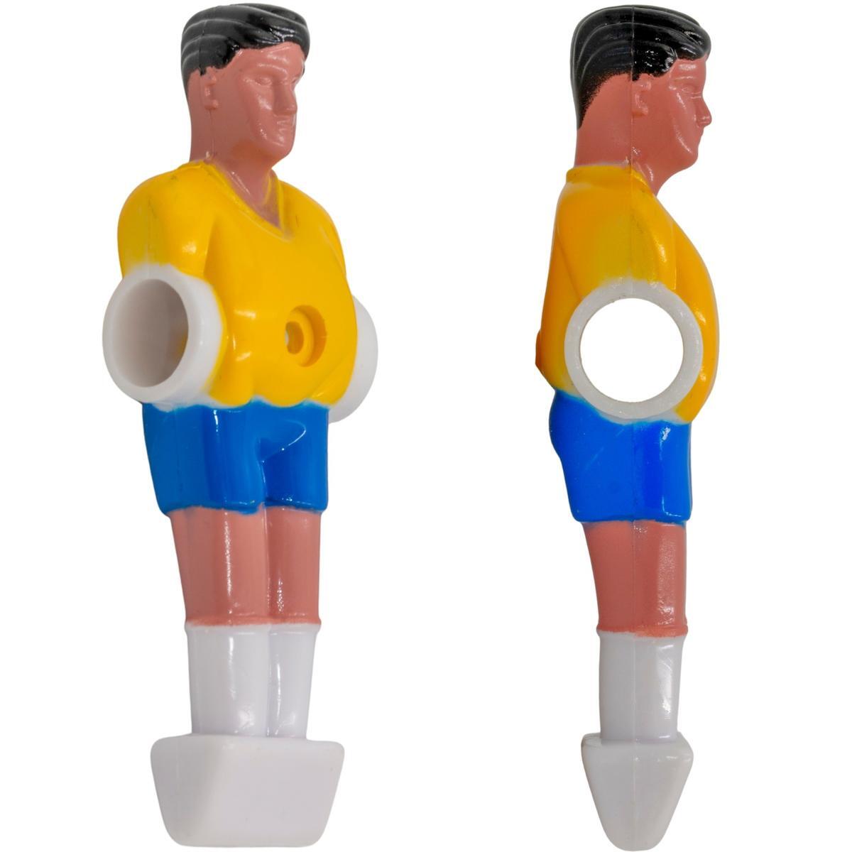 Tischfußballfigur - Bewegliche Spielerfigur für Tischfußball, gelb und blau 3/3