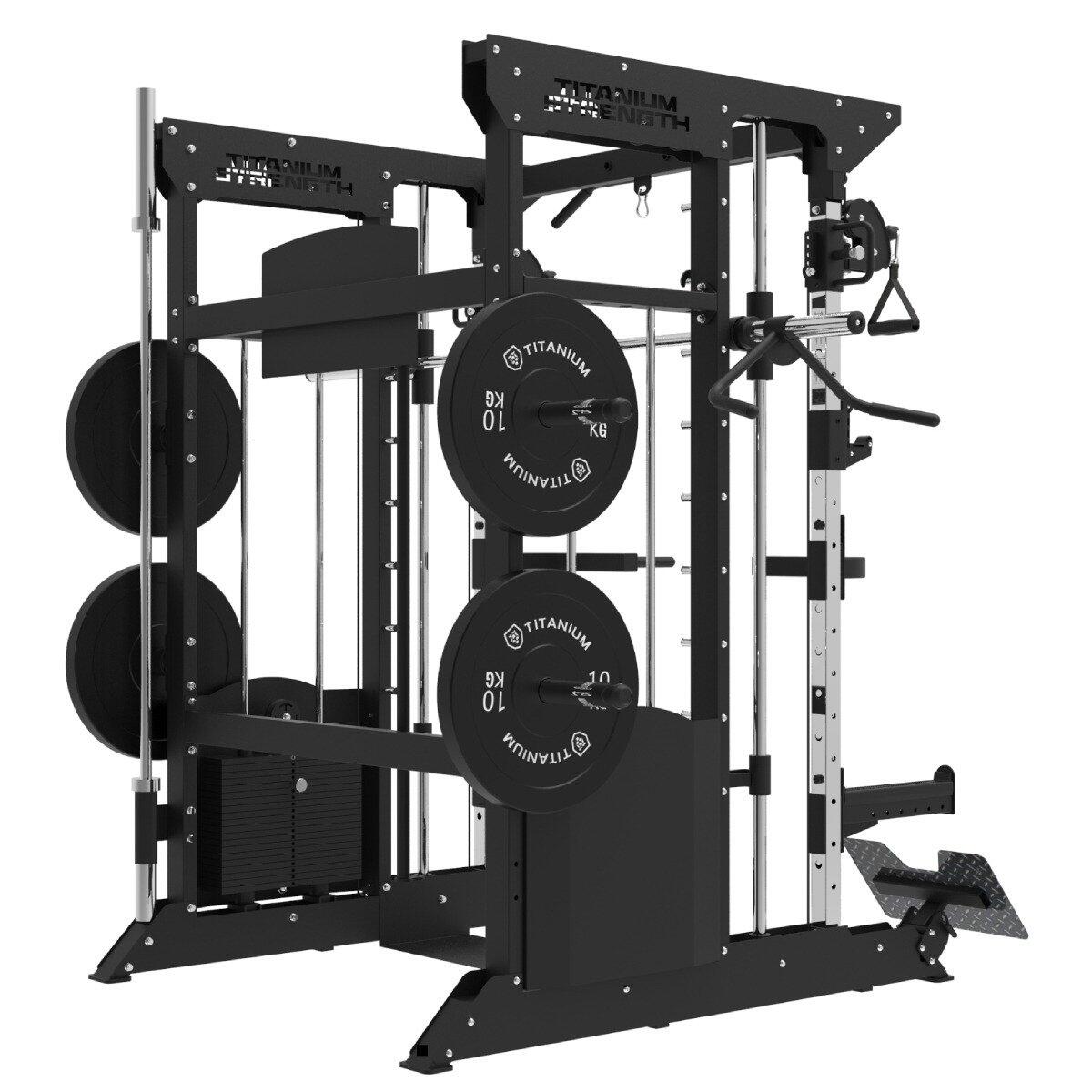 All in One Functional Trainer, Smith Machine e Rack + Stack di Pesi da 200 kg 3/5