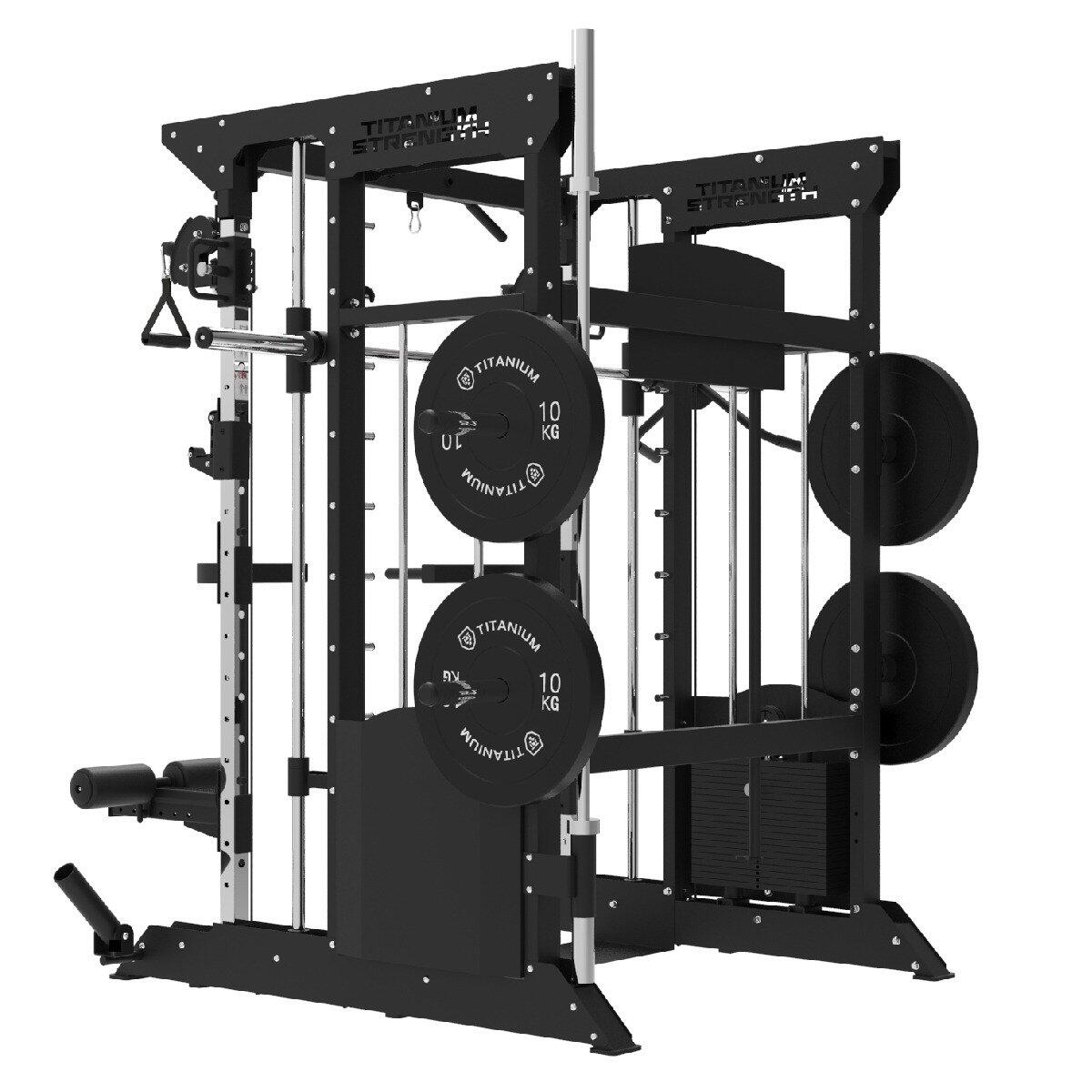 All in One Functional Trainer, Smith Machine e Rack + Stack di Pesi da 200 kg 4/5