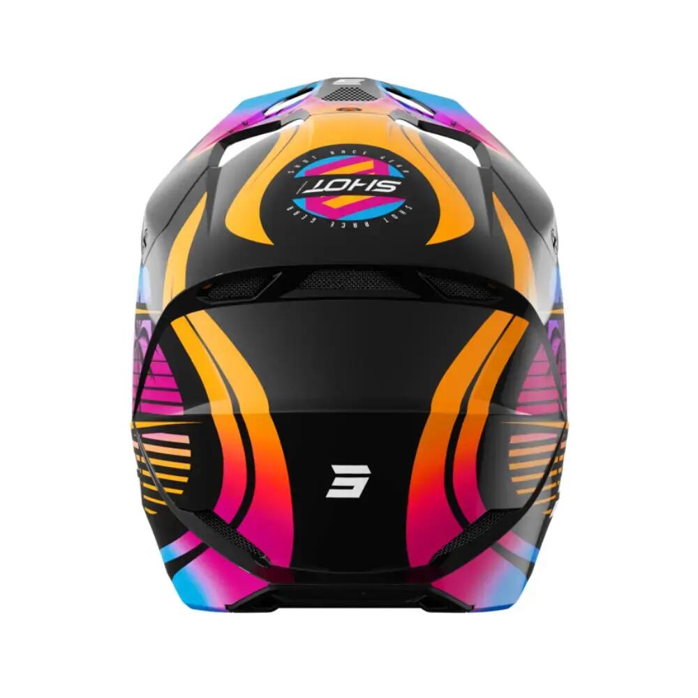 Casco Shot Furious Kid - Miami Orange Lucido 3/4