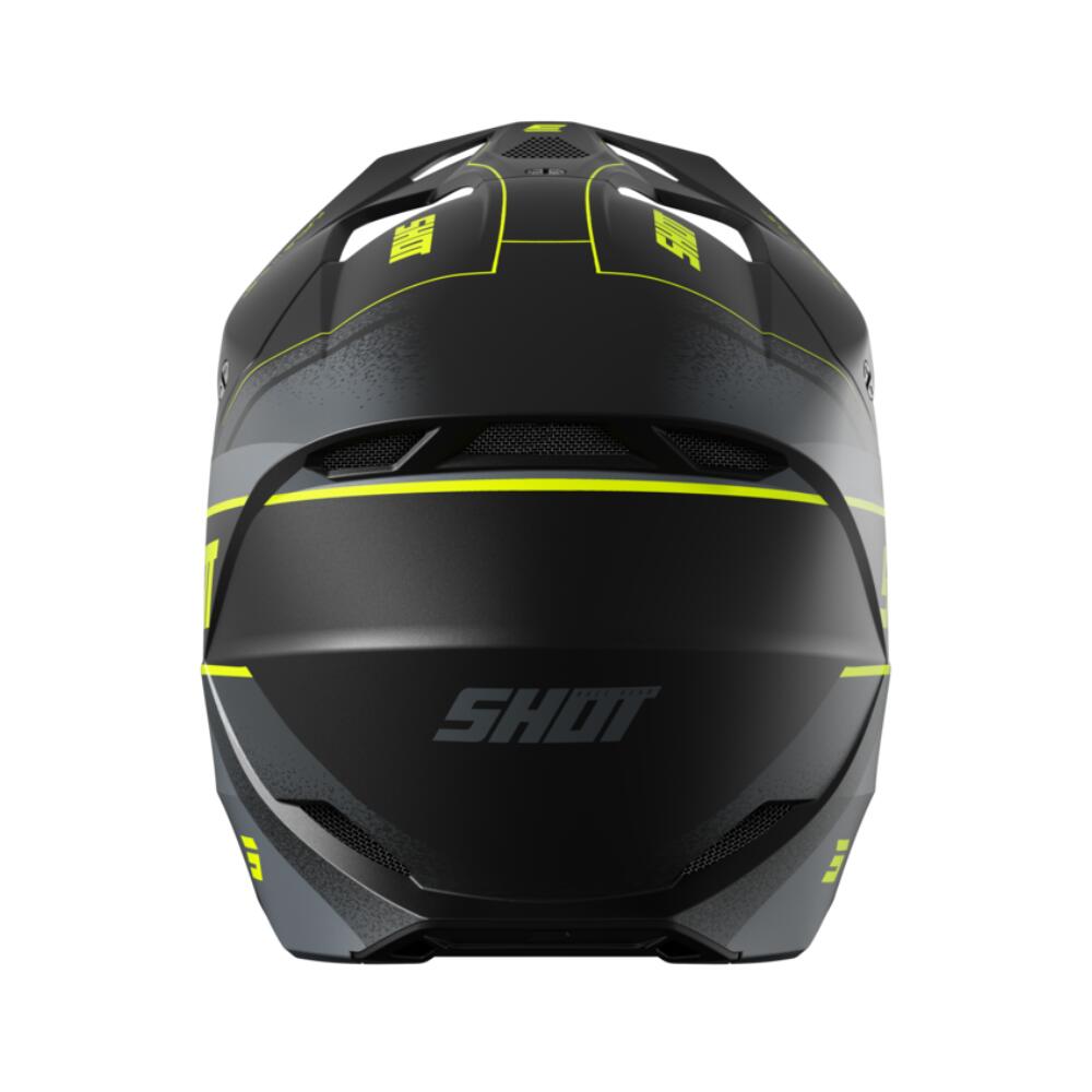 Casque Shot Furious - Jaune Néon Mat 3/4