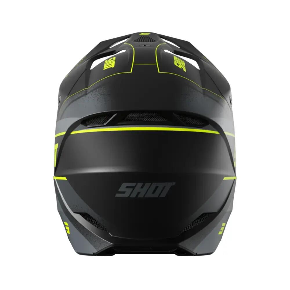 Casque Intégral Shot Furious - Jaune Néon Mat 3/4