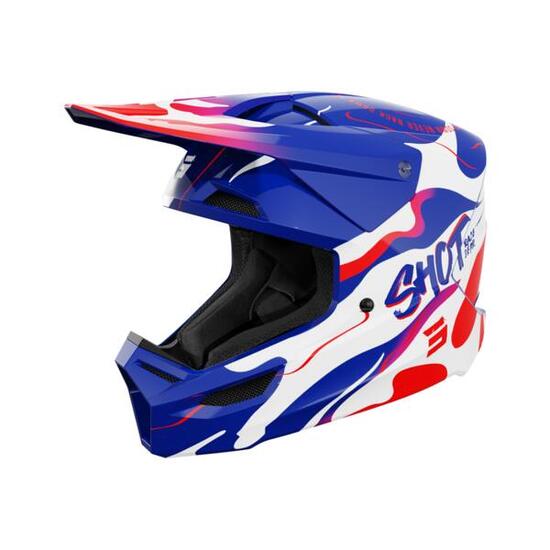 Casque Shot Furious Kid - Bleu Rouge Brillant