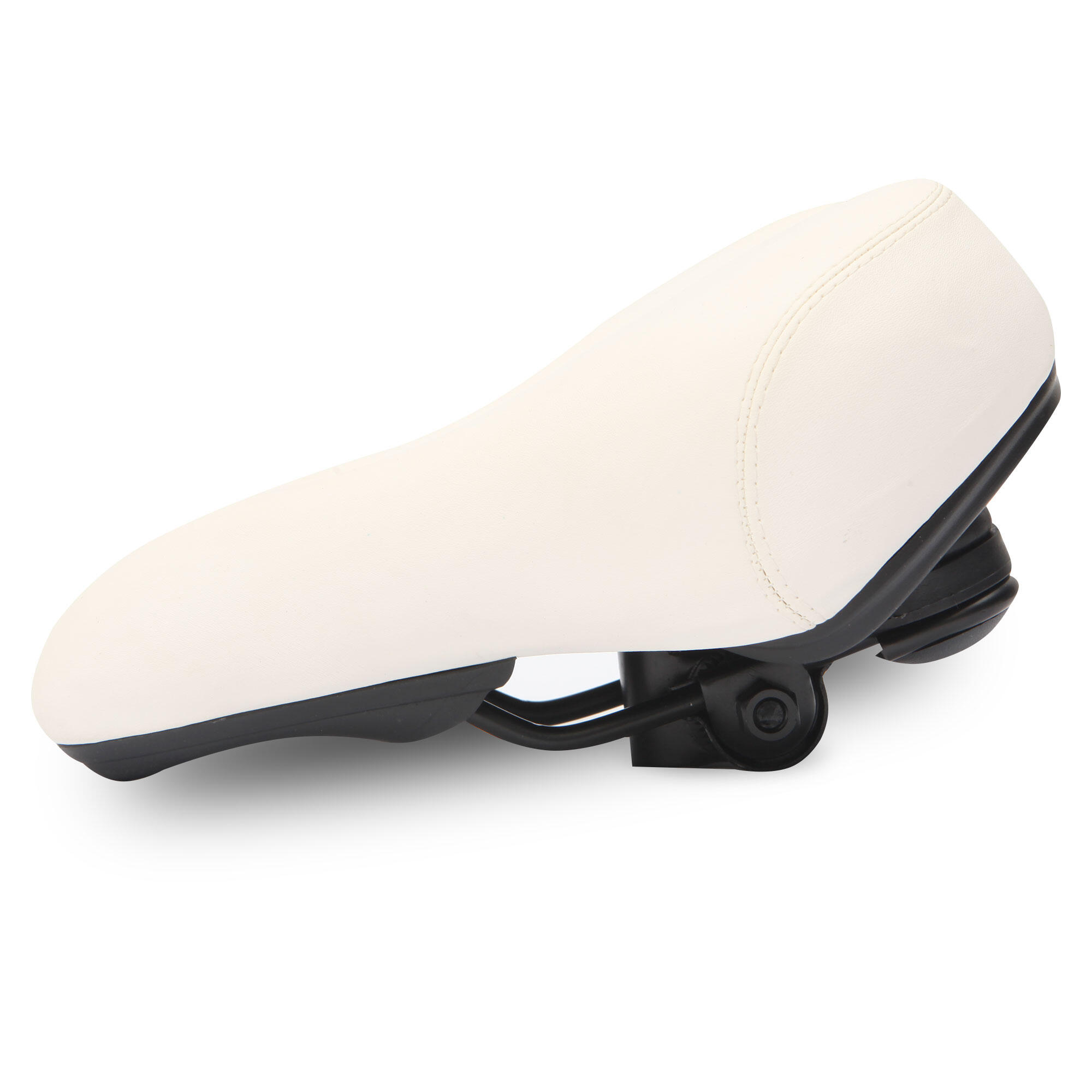 Sillín de bicicleta blanco ONYX Citi elastómero 2/5