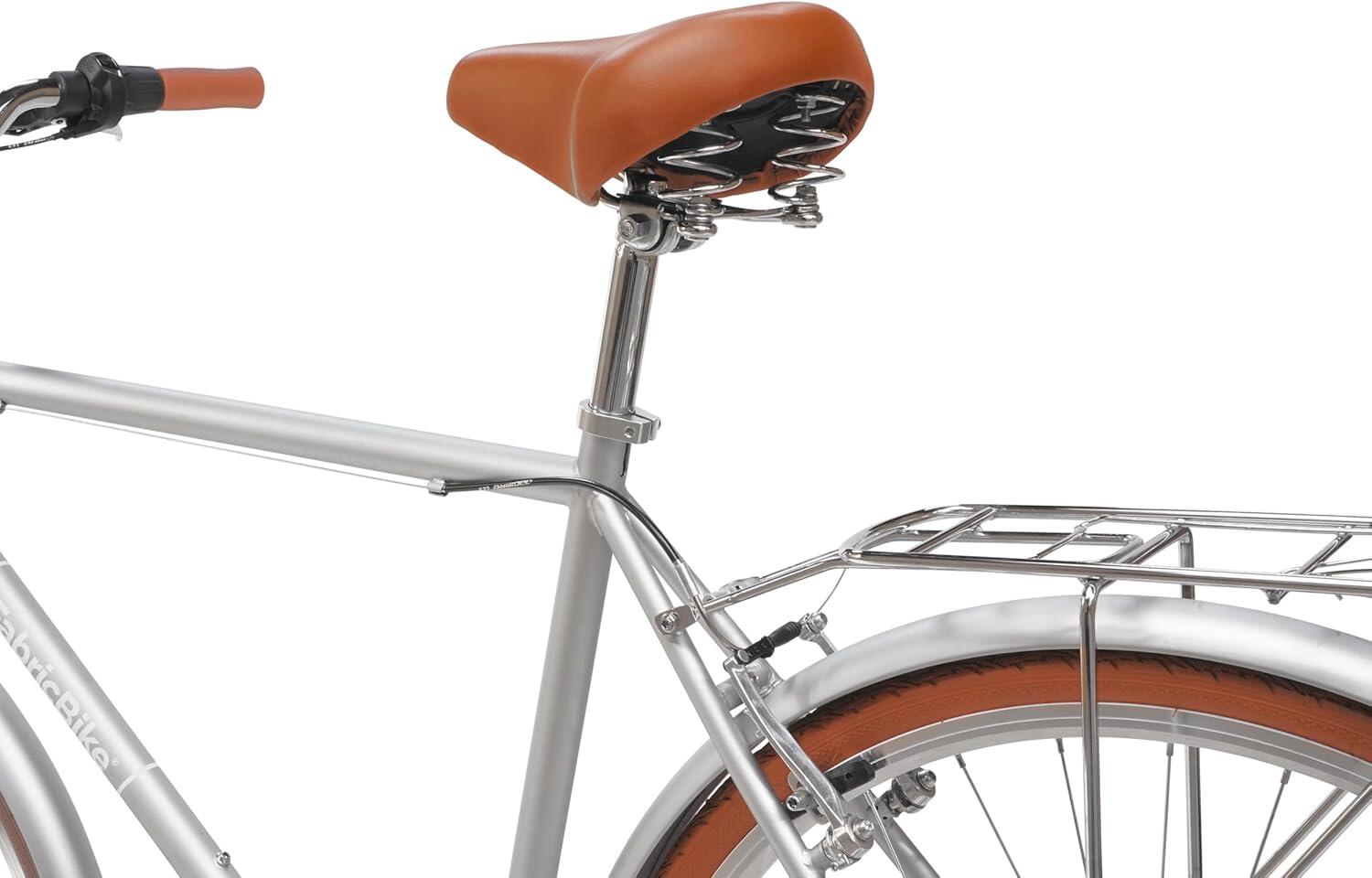 Southken - Bicicleta retrô 28” 7V, bagageiro e ajustável. Grey 6/7